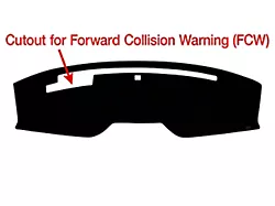 Custom Fit Dash Cover; Dashtex Black (15-23 Mustang w/ Forward Collision Warning)