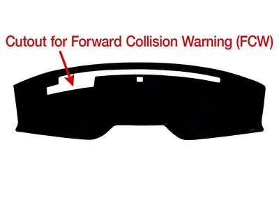Custom Fit Dash Cover; Velour Charcoal (15-23 Mustang w/ Forward Collision Warning)