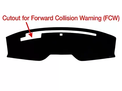 Custom Fit Dash Cover; Velour Vanilla (15-23 Mustang w/ Forward Collision Warning)