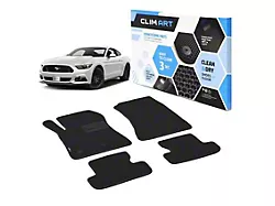 Custom Fit Front and Rear Floor Liners; Black (15-24 Mustang)