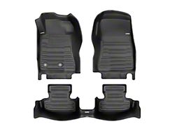 Custom Front and Rear Floor Mats; Black (15-23 Mustang)