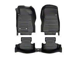 Custom Front and Rear Floor Mats; Black (2024 Mustang)