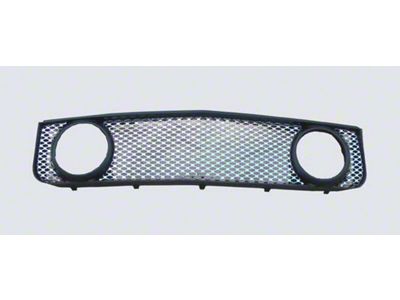 Street Scene Custom Grille Shell and Insert Mount Lights; Chrome (05-09 Mustang V6)