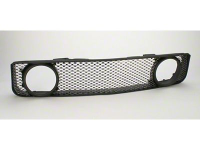 Street Scene Custom Grille Shell and Insert Mount Lights; Black Chrome (05-09 Mustang V6)