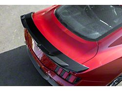 Dark Horse Style Rear Spoiler with Gurney Flap; Glossy Black (24-26 Mustang Fastback)
