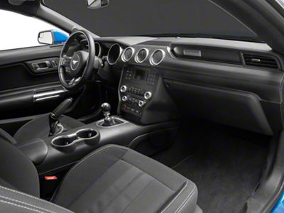 Dash Overlay Kit; Black Carbon Fiber (15-23 Mustang)