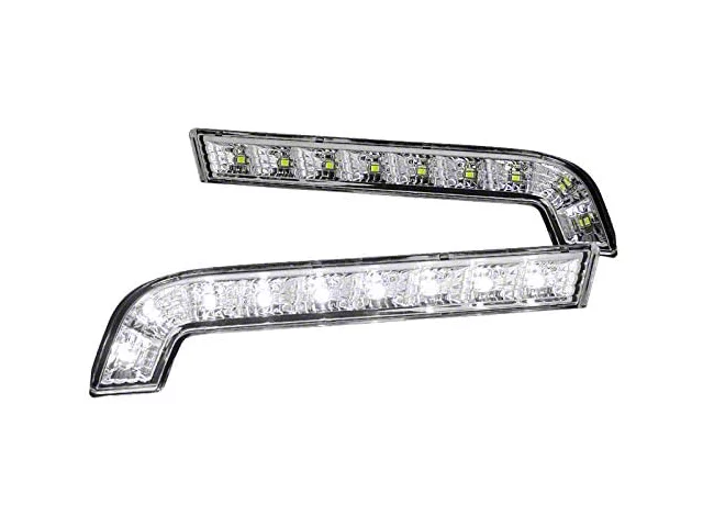 LED Light Strip Bumper Lights; Chrome (10-14 Mustang GT)