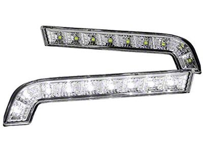 LED Light Strip Bumper Lights; Chrome (10-14 Mustang GT)