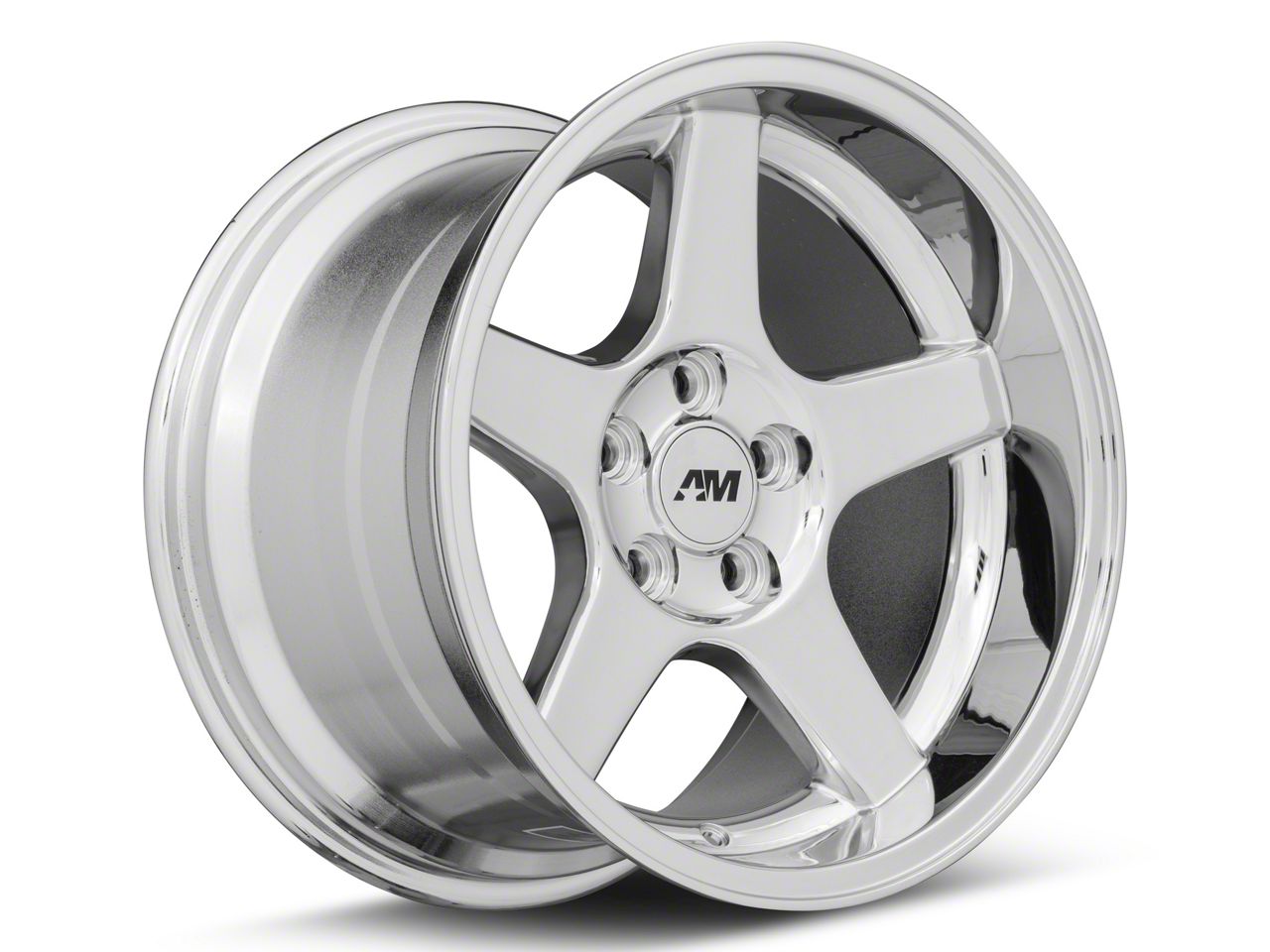 Svt Deep Dish Rims Deep Dish Bullitt Chrome Wheel; Rear Only; 20x10;