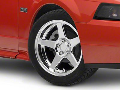 Deep Dish 2003 Cobra Style Chrome Wheel; 17x9; 25mm Offset (99-04 Mustang)