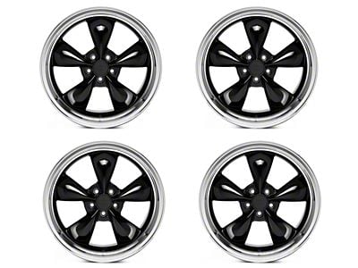 Deep Dish Bullitt Gloss Black 4-Wheel Kit; 20x8.5; 38mm Offset (2010 Mustang GT; 10-14 Mustang V6)