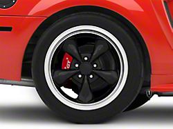 Deep Dish Bullitt Gloss Black Wheel; Rear Only; 18x10 (99-04 Mustang)