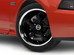 Deep Dish Bullitt Gloss Black Wheel; 18x9 (99-04 Mustang)