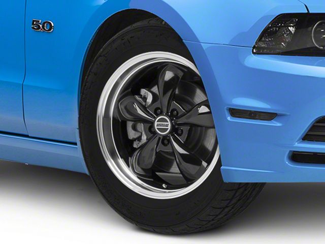 Deep Dish Bullitt Gloss Black Wheel; 19x8.5 (10-14 Mustang GT w/o Performance Pack, V6)
