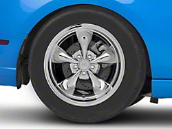 Deep Dish Bullitt Chrome Wheel; Rear Only; 18x10; 45mm Offset (10-14 Mustang GT w/o Performance Pack, V6)
