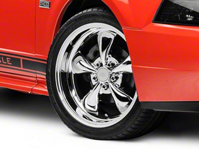 Deep Dish Bullitt Chrome Wheel; 18x9; 24mm Offset (99-04 Mustang)