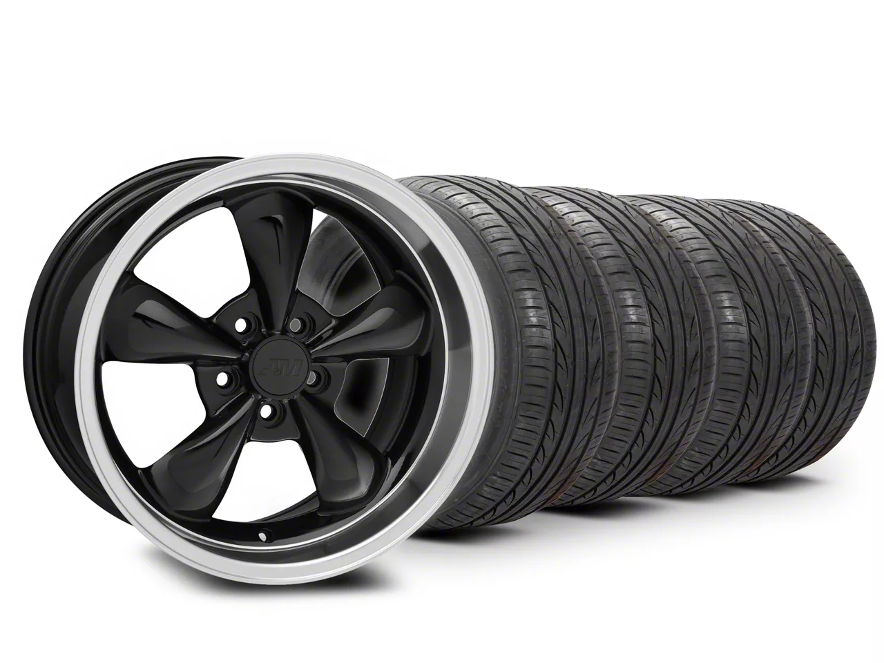 moorii　前ホイール Mustang 18x9 Bullitt Wheel & Sumitomo High Performance HTR