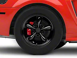 Deep Dish Bullitt Solid Gloss Black Wheel; Rear Only; 17x10.5 (99-04 Mustang)