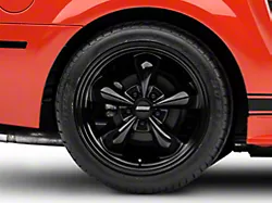 Deep Dish Bullitt Solid Gloss Black Wheel; Rear Only; 18x10 (99-04 Mustang)