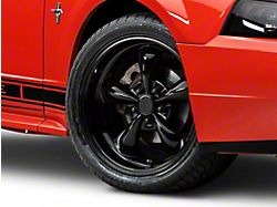 Deep Dish Bullitt Solid Gloss Black Wheel; 18x9; 30mm Offset (99-04 Mustang)