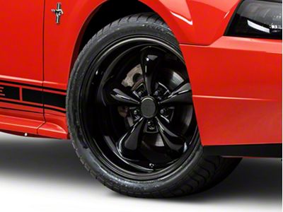 Deep Dish Bullitt Solid Gloss Black Wheel; 18x9 (99-04 Mustang)