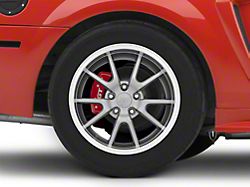 Deep Dish FR500 Style Anthracite Wheel; Rear Only; 17x10.5; 27mm Offset (99-04 Mustang)