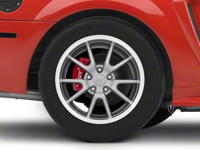 Deep Dish FR500 Style Anthracite Wheel; Rear Only; 17x10.5; 27mm Offset (99-04 Mustang)