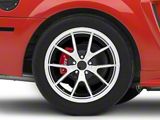 Deep Dish FR500 Style Gloss Black Machined Wheel; Rear Only; 18x10; 22mm Offset (99-04 Mustang)