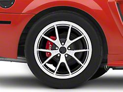Deep Dish FR500 Style Gloss Black Machined Wheel; Rear Only; 18x10; 22mm Offset (99-04 Mustang)