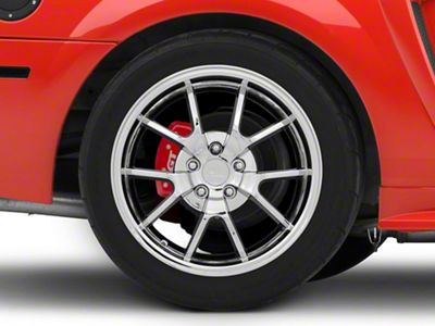 Deep Dish FR500 Style Chrome Wheel; Rear Only; 18x10; 22mm Offset (99-04 Mustang)