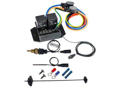 Digital Thermatic Fan Switch with 1/4-Inch NPT Thermal Sensor Kit (Universal; Some Adaptation May Be Required)