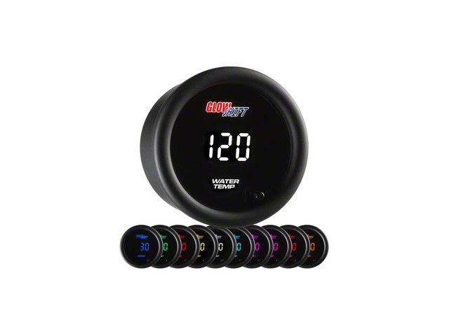 Digital Water Temperature Gauge; Black 10 Color (Universal; Some Adaptation May Be Required)