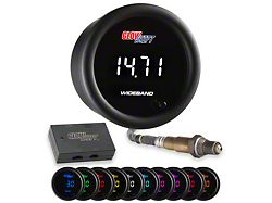 Digital Wideband Air/Fuel Ratio Gauge; Black 10 Color (Universal; Some Adaptation May Be Required)