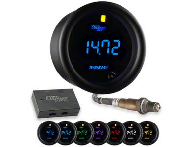 Digital Wideband Air/Fuel Ratio Gauge; Black 7 Color (Universal; Some Adaptation May Be Required)