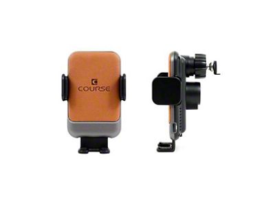 Direct Fit Phone Mount with Charging Auto Closing Cradle Head; Black (15-23 Mustang)