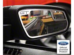 Door Guards with Running Pony Logo; Carbon Fiber and Brushed (15-23 Mustang)
