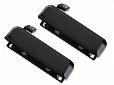 OPR Exterior Door Handles; Gloss Black (79-93 Mustang)