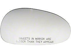 Door Mirror Glass; Adhesive Style; Without Backing Plate; Right (94-04 Mustang)
