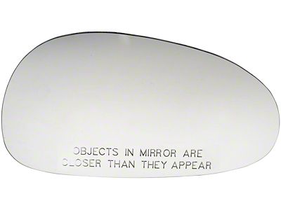Door Mirror Glass; Adhesive Style; Without Backing Plate; Right (94-04 Mustang)
