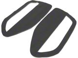 Door Panel Covers; Black Leather (05-09 Mustang)