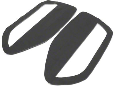 Door Panel Covers; Black Leather (05-09 Mustang)