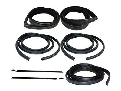 Door Seal Window Channel Belt Weatherstrip Kit (83-86 Mustang Coupe, Hatchback)