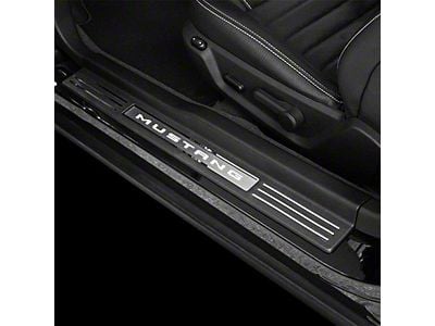 Door Sill Trim Kit; Polished (10-14 Mustang)