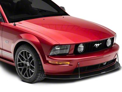 DR Style Front Bumper Lip Splitter; Dry Carbon Fiber Vinyl (05-09 Mustang GT, V6)