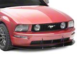 DR Style Front Bumper Lip Splitter; Gloss Black Vinyl (05-09 Mustang GT, V6)