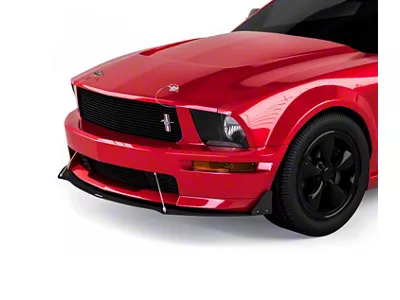 DR Style Front Bumper Lip Splitter; Matte Black Vinyl (05-09 Mustang GT, V6)