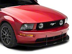 DR Style Front Bumper Lip Splitter; Textured Black (05-09 Mustang GT, V6)