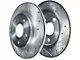 Drilled and Slotted Brake Rotor, Pad, Brake Fluid and Cleaner Kit; Front and Rear (99-04 Mustang GT, V6)