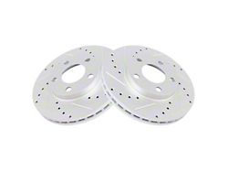 Drilled and Slotted Rotors; Front Pair (94-04 Mustang GT, V6)
