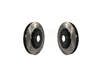 Drilled and Slotted Rotors; Front Pair (11-14 Mustang GT w/ Performance Pack; 12-13 Mustang BOSS 302; 07-12 Mustang GT500)